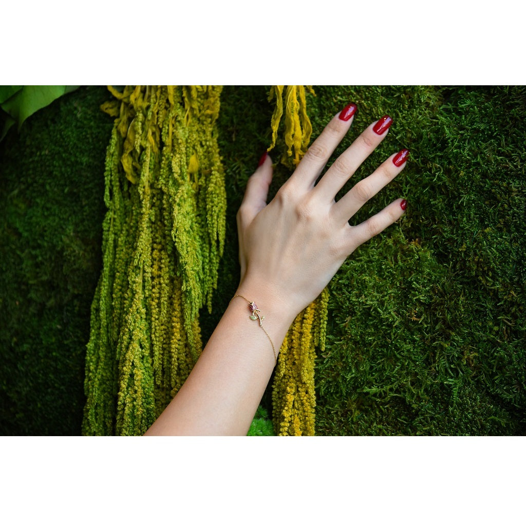 La Fleur Bracelet Ruby Stone